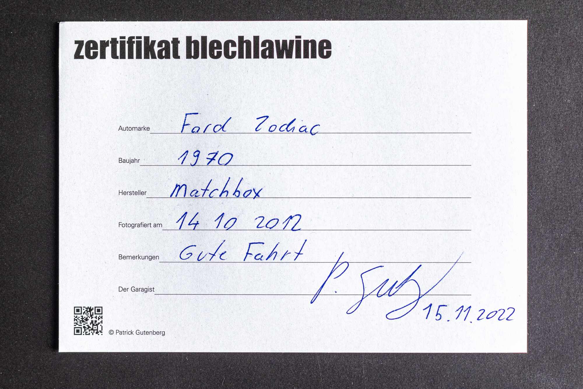 Zertifikat