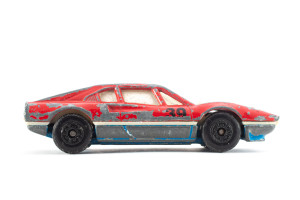 Sportwagen | Ferrari | 308 GTB | Rot | kleine Lackschäden | 1970 | Matchbox | Saro Pepe und Andrea Fischer